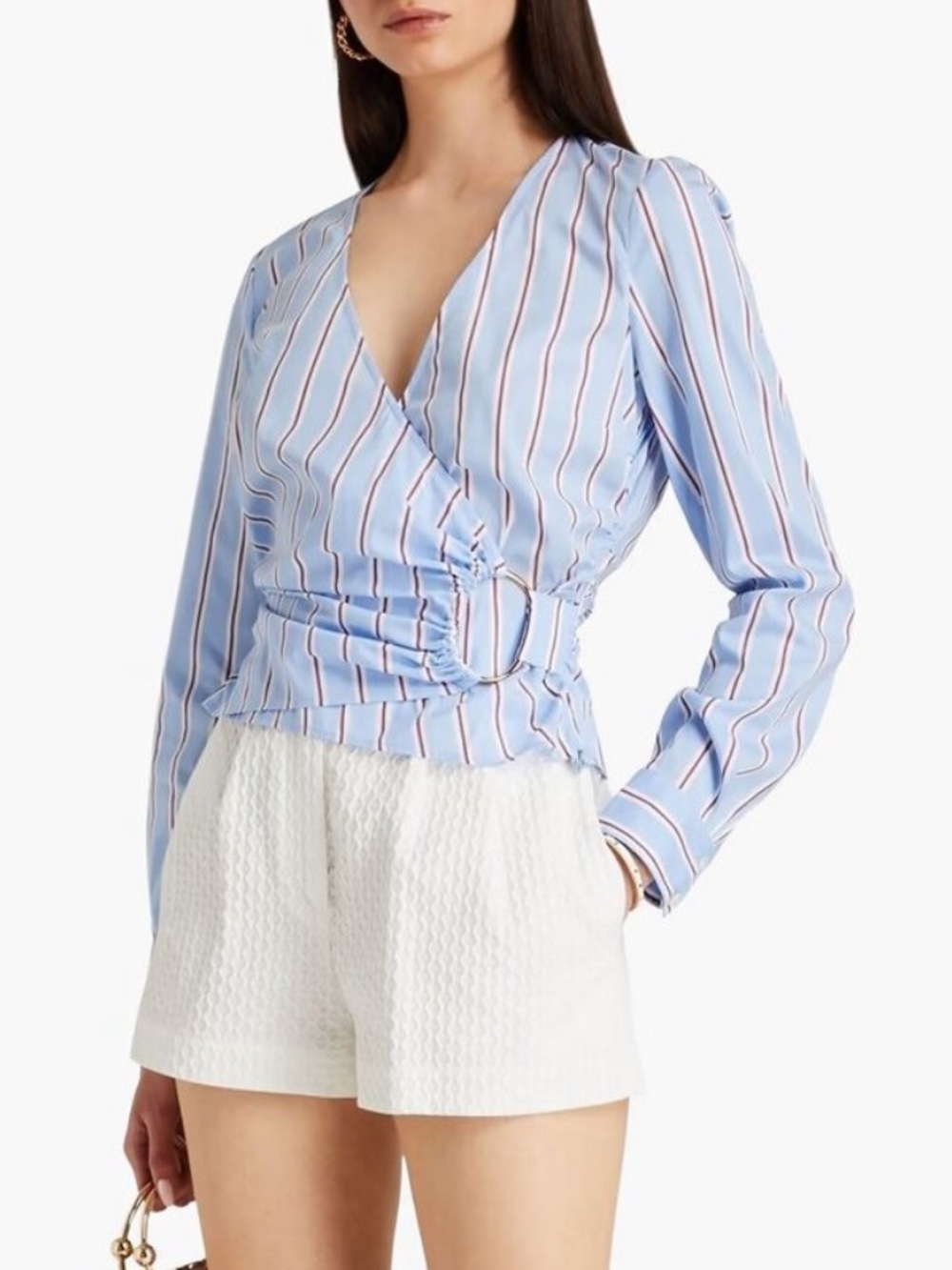 Veronica Beard Ozzie Wrap Top